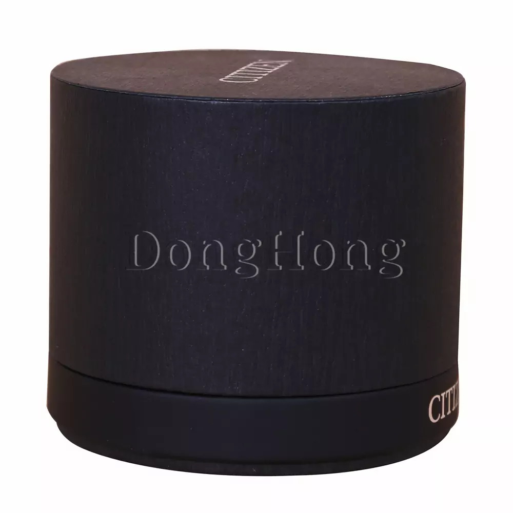 Textured Paper Tube Round Watch Boxes