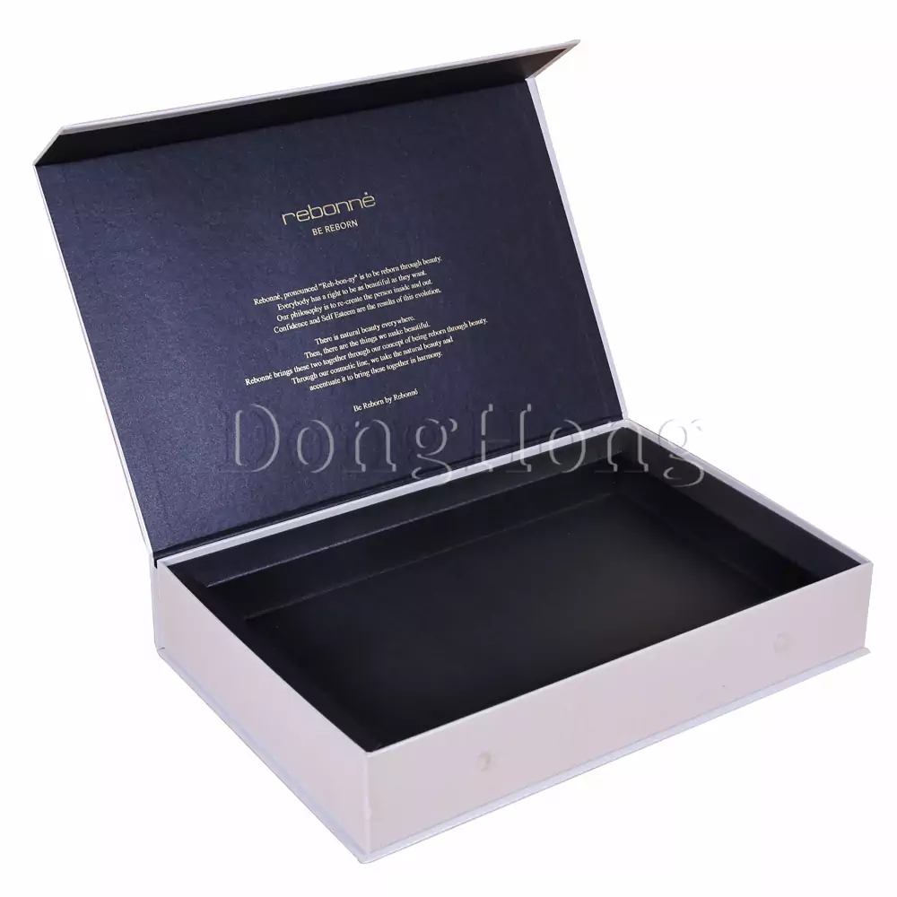 Flip Top White Pearl Paper Gift Box Manufacturer