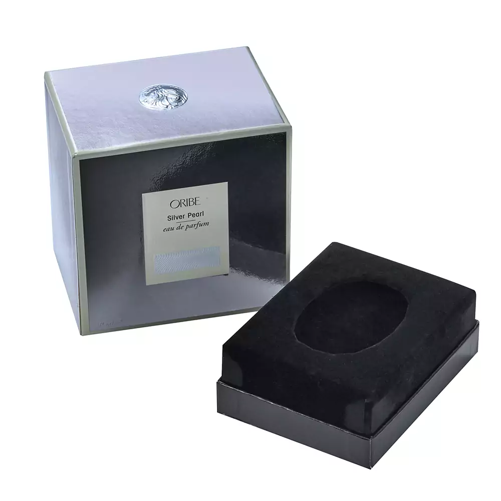 Luxury Unique Silver Paper Perfume Gift 