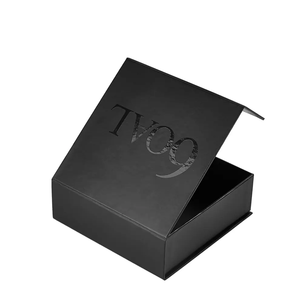 Black Spot UV Custom Magnetic Box with Sleeve