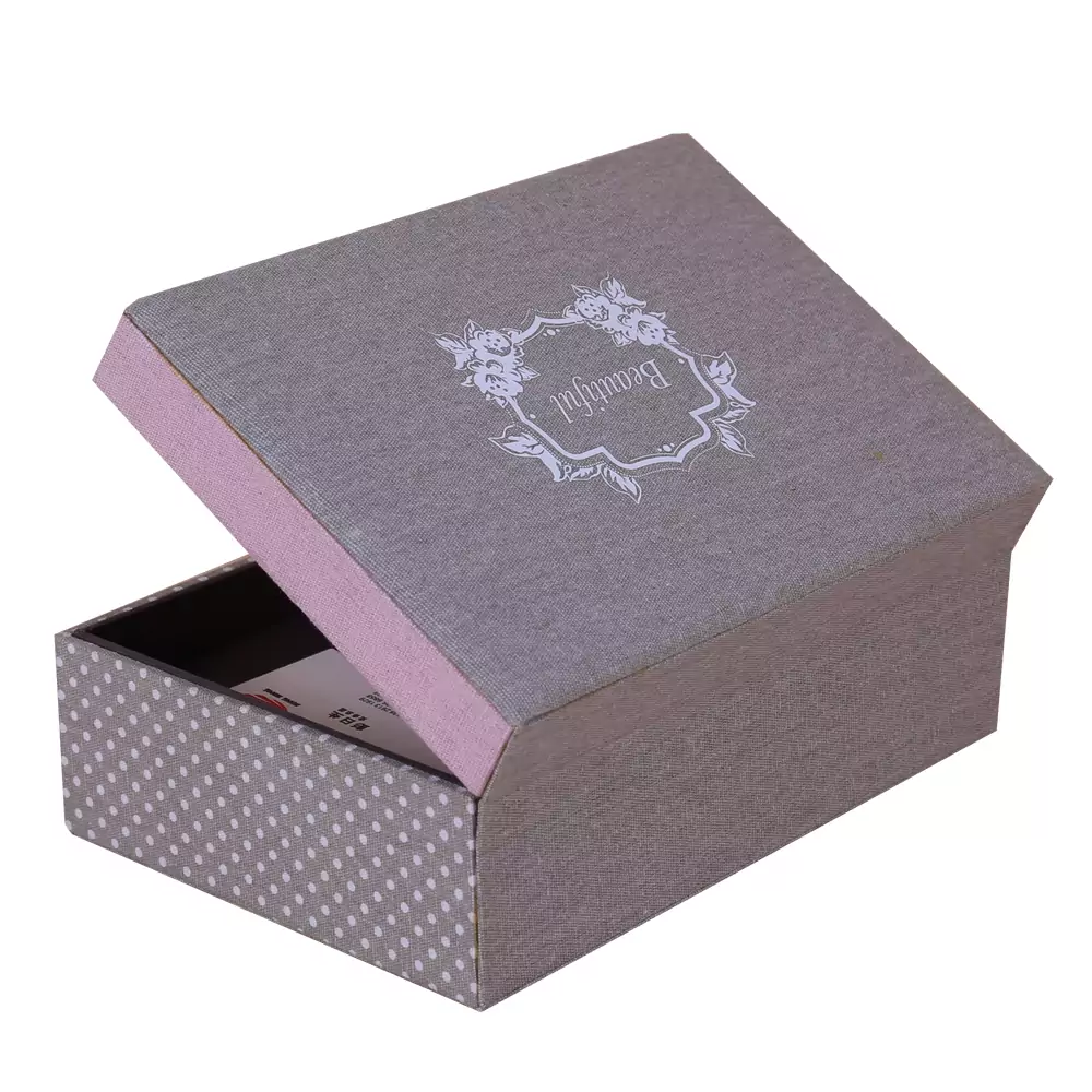 Cloth Hinged Lid Jewelry Packaging Box