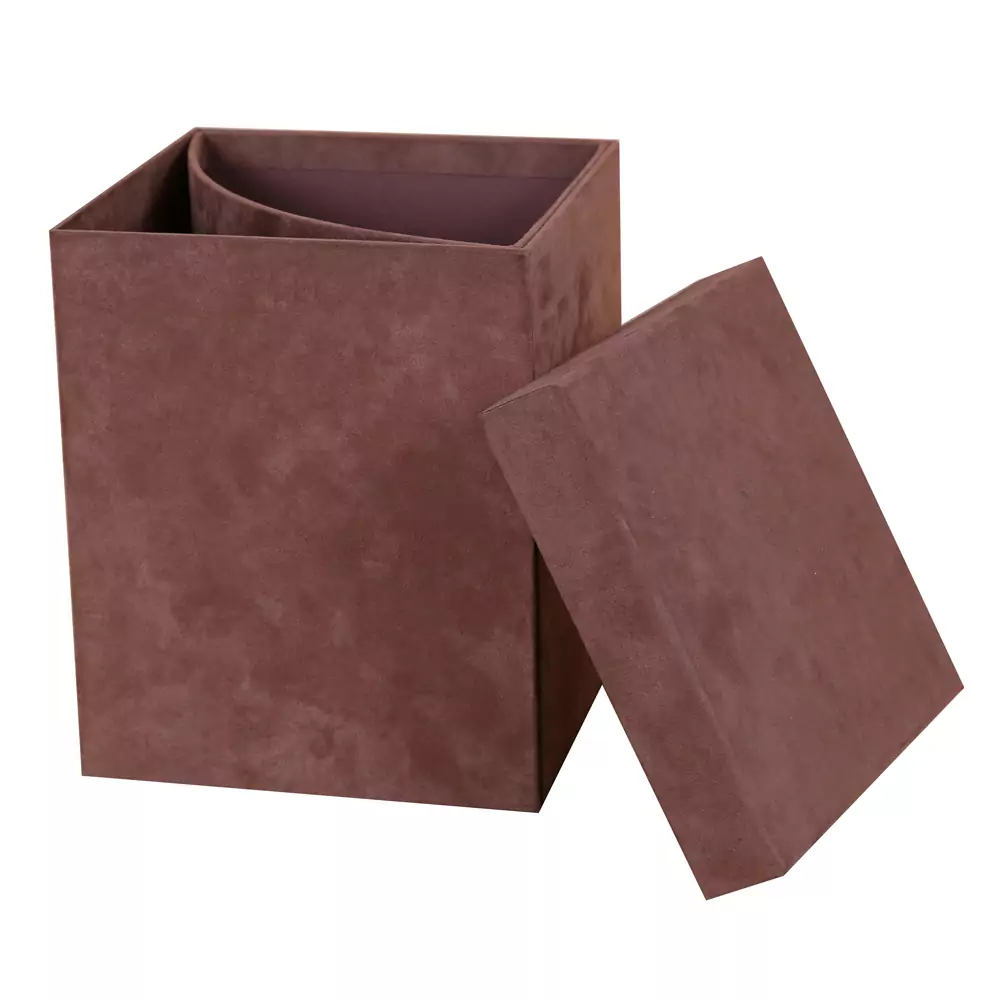 Sliding Open Velvet Cardboard Box with L