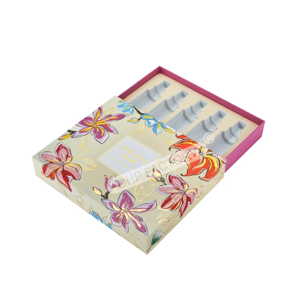 Floral Cosmetic Gift Box with Custom Insert 