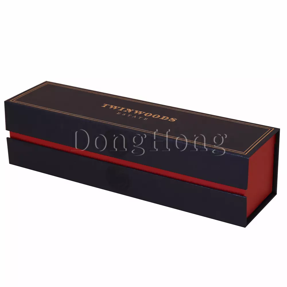Magnetic Flip-top Pearl Paper Wine Boxes