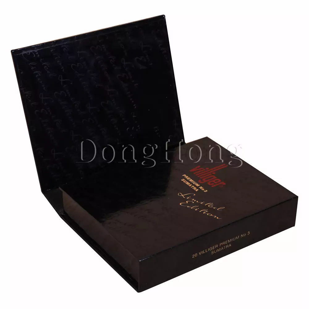 Magnetic Black Customized Cigar Packagin