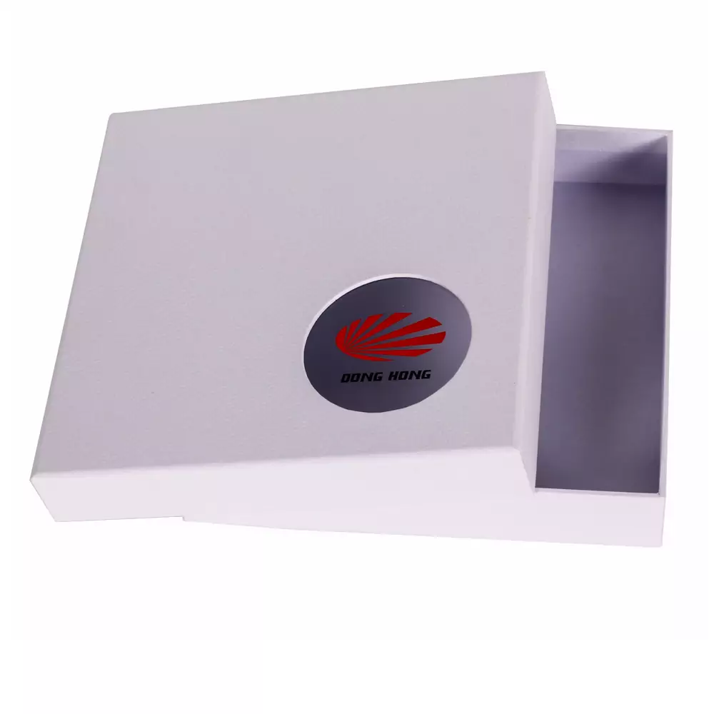 2-Piece White Textured Packing Box with Window 