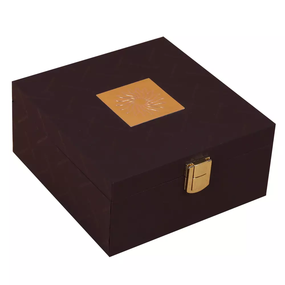Square Hinged Lid Wooden Gift Box