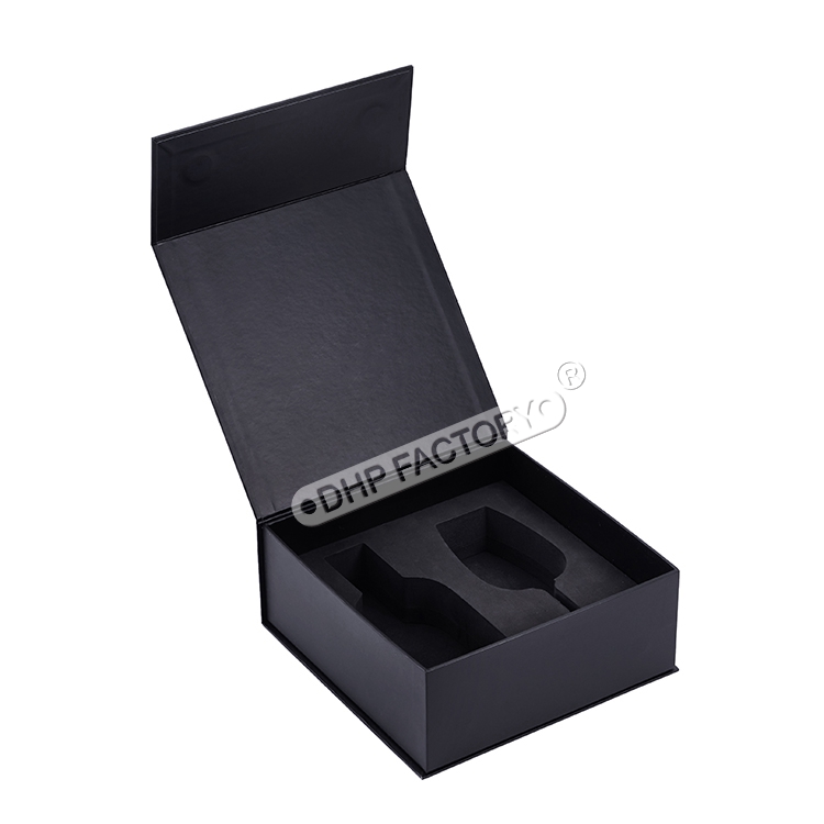 Magnetic Champagne Glass Gift Box with EVA Foam 