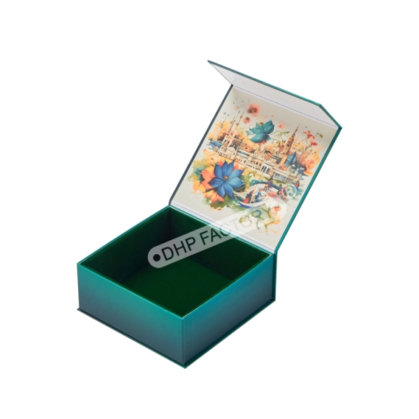 custom magnetic gift box with printed lid for luxury packaging