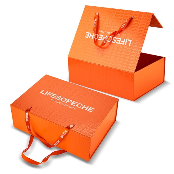 Magnetic Collapsible Box with Ribbon Handle