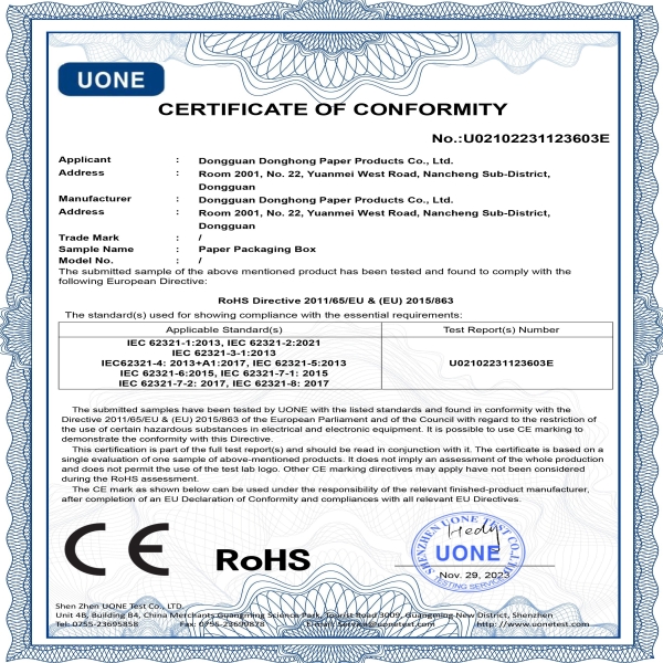 RoHS Certificate