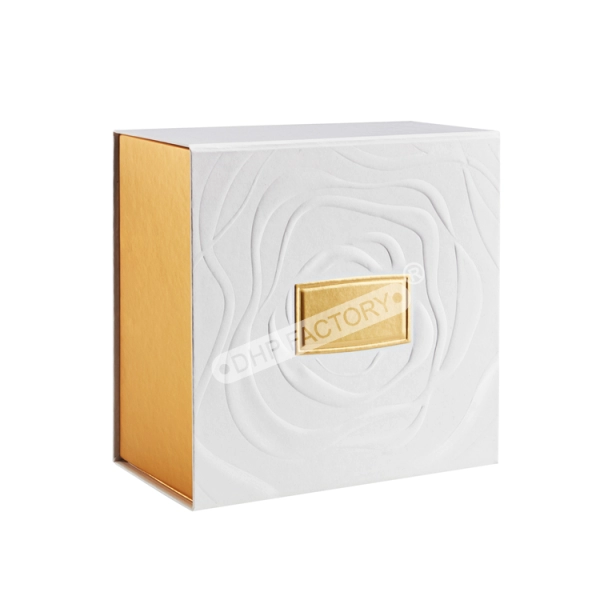 Foldable Cosmetic Box with Embossed Design for Luxury Packaging